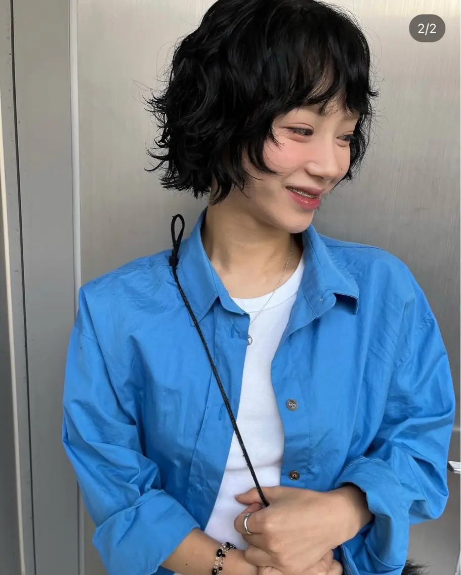 ショート パーマ 西山 凜のヘアスタイル