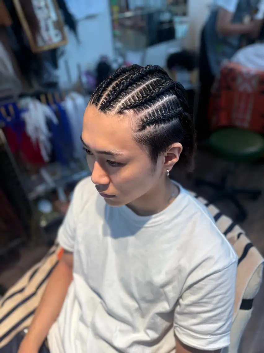 ミディアム ヘアアレンジ メンズ ヘアセット scamp⭐️ さくらのヘアスタイル