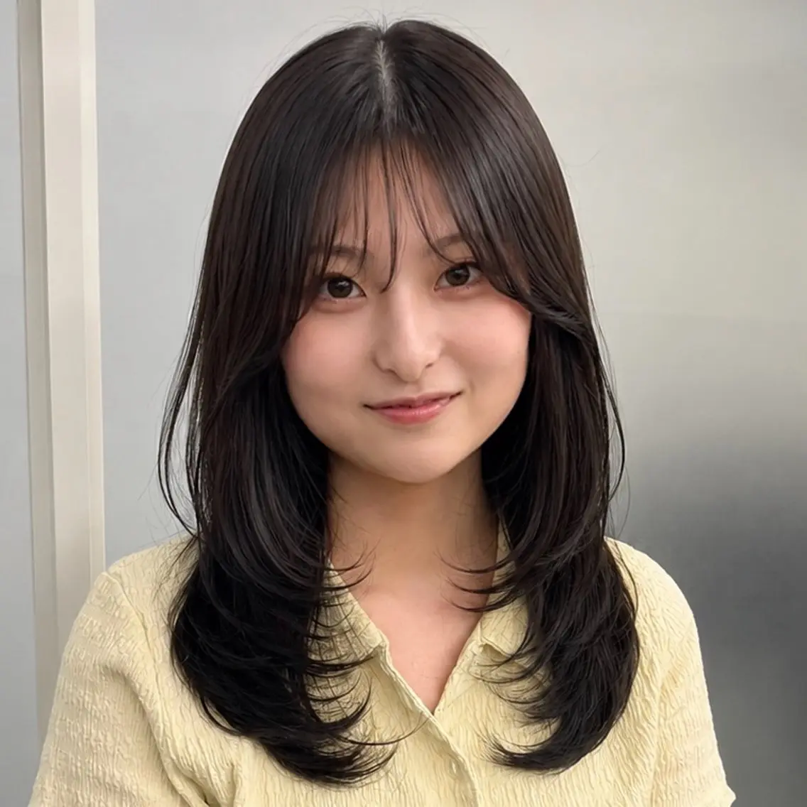セミロング ハッシュカット レイヤーカット カット ヘアカラー トリートメント 【レイヤー×透明感 カラー】mayaのヘアスタイル