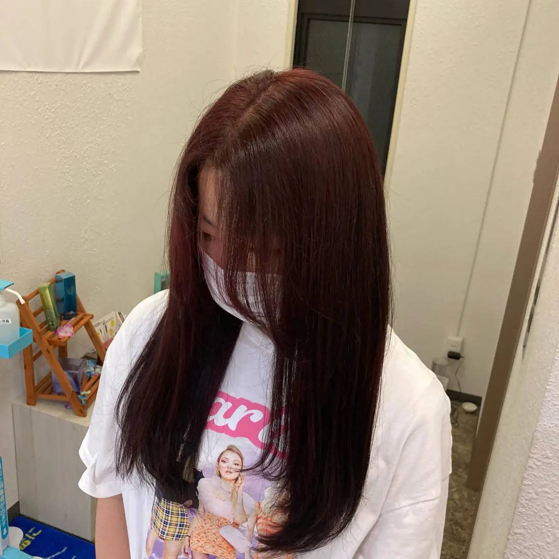 ロング カラー ブリーチ ブリーチなしカラー ヘアカラー ピンクカラー🎀 米津 美佑のヘアスタイル