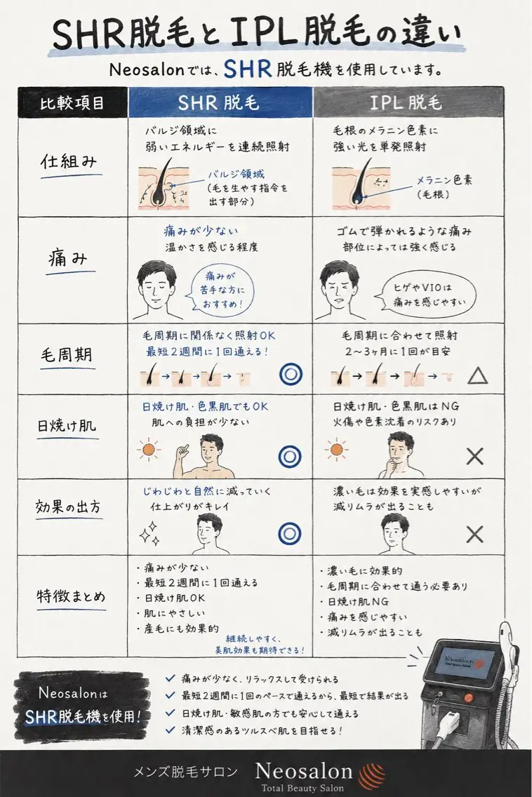 メンズ 脱毛 Neosalon ネオサロンのエステ・リラクイメージ