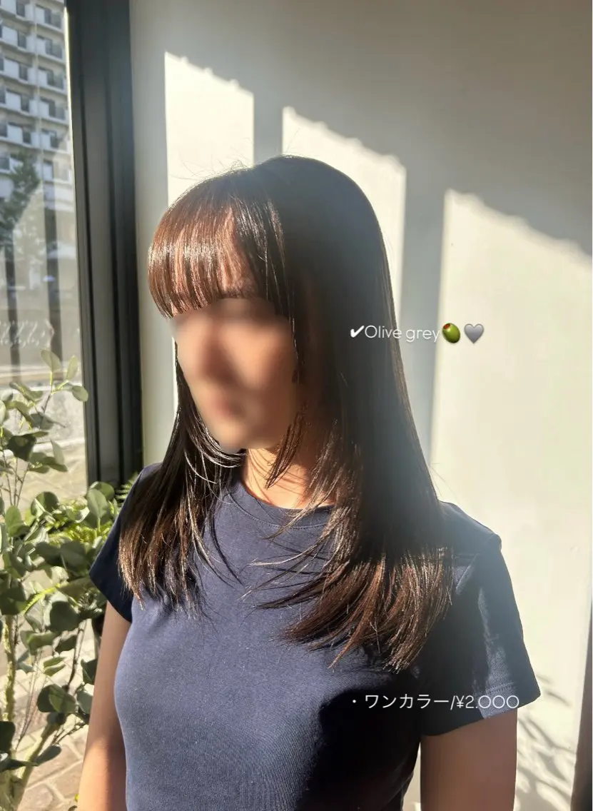 セミロング カラー 透明感カラー ヘアカラー 佐藤光華/JANU /カラーモデルのヘアスタイル
