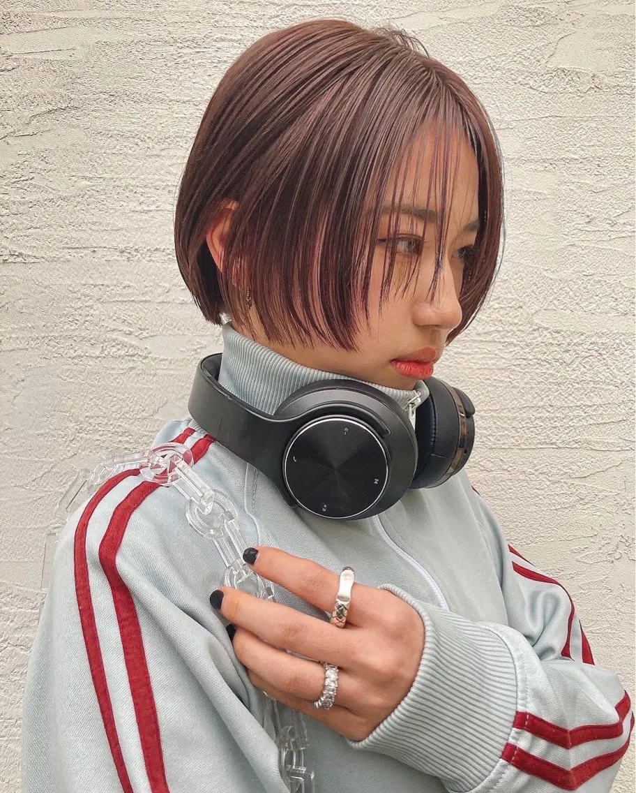 ミディアム カラー ボブレイヤー ボブ レイヤーカット 似合わせカット 🐈三毛猫ローライト ・mixカラー🐈のヘアスタイル
