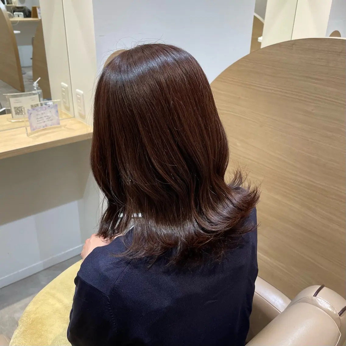 ミディアム カラー ブラウンカラー ピンクカラー ピンクブラウン ヘアカラー ヘッドスパ MIKU .のヘアスタイル