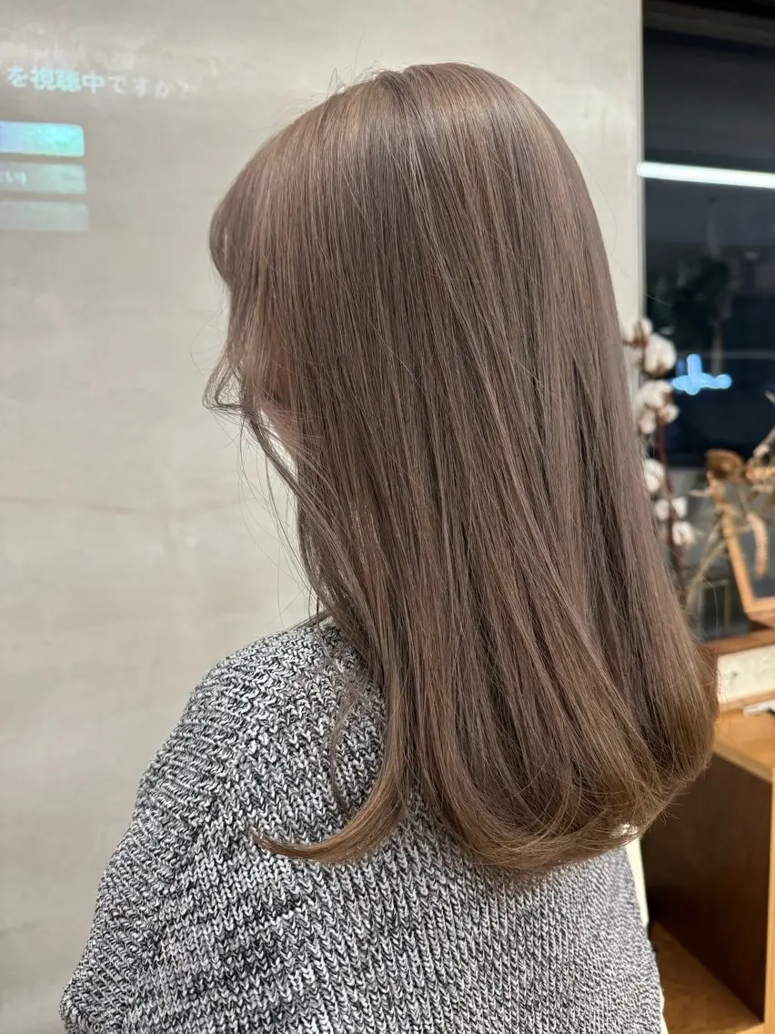 セミロング カラー 透明感カラー 【メンズ特化】 イマダナツミのヘアスタイル