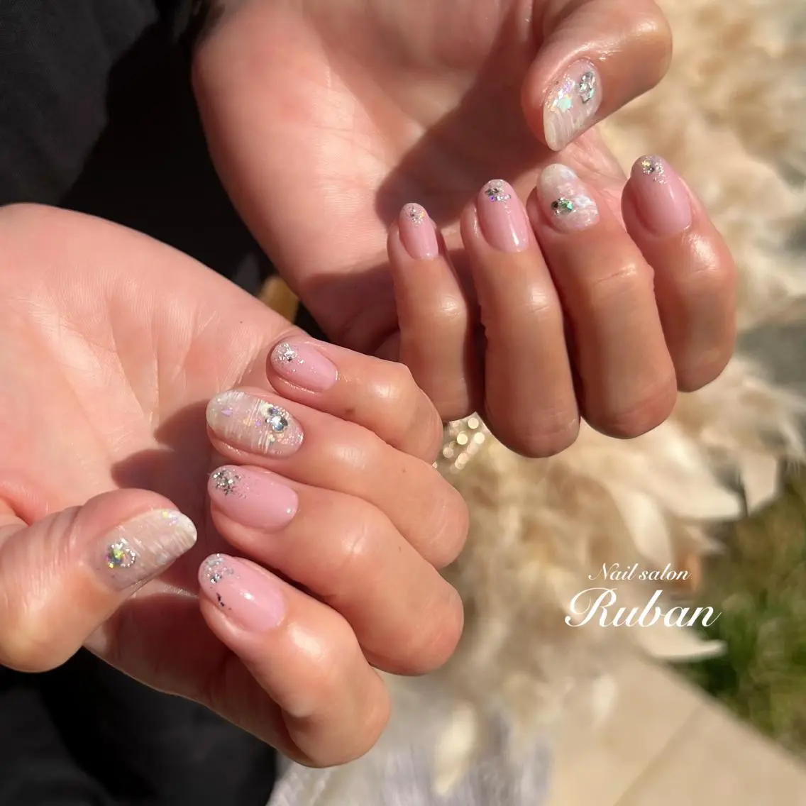 ネイル オフィスネイル ツイードネイル Nail salon Rubanのネイルデザイン