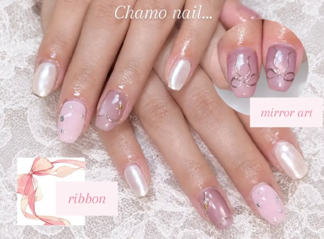 ネイル アートネイル 持ち込み ハンドネイル Chamo AKIのネイルデザイン