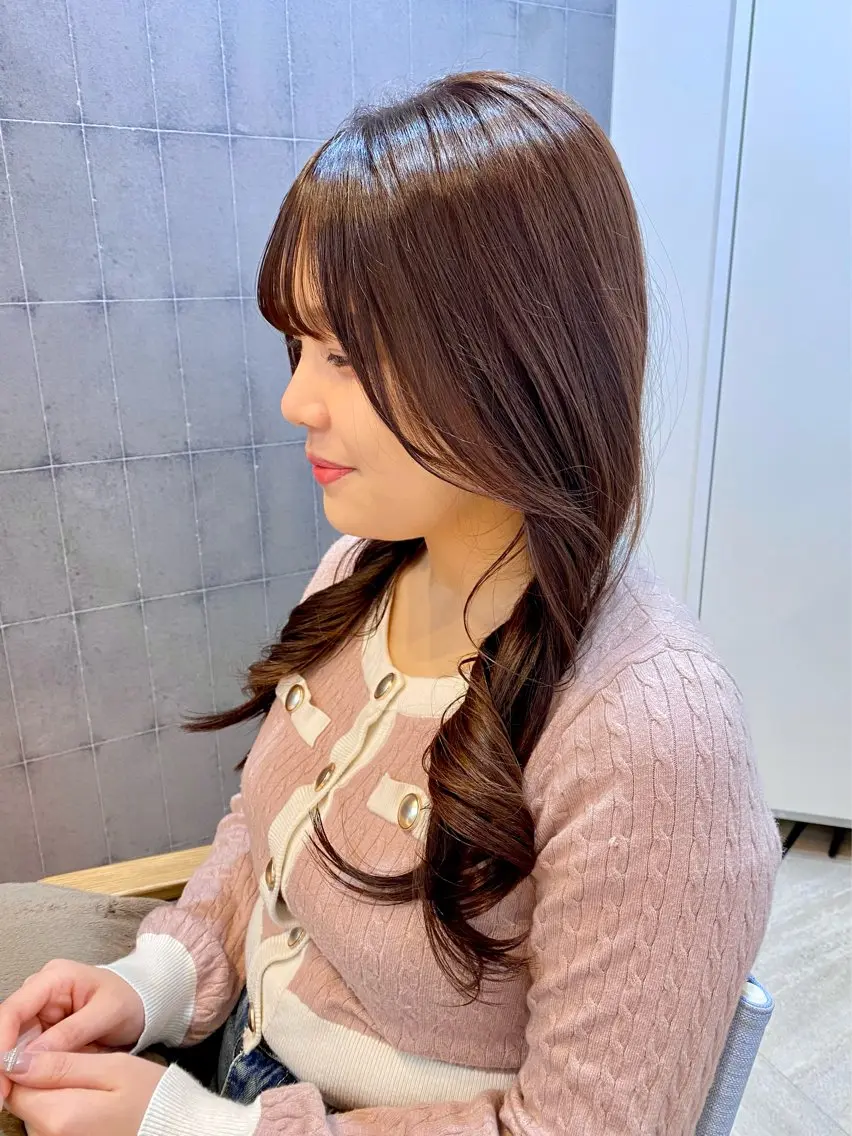 ロング カラー ベージュカラー モカベージュ ディアーズ さくらのヘアスタイル