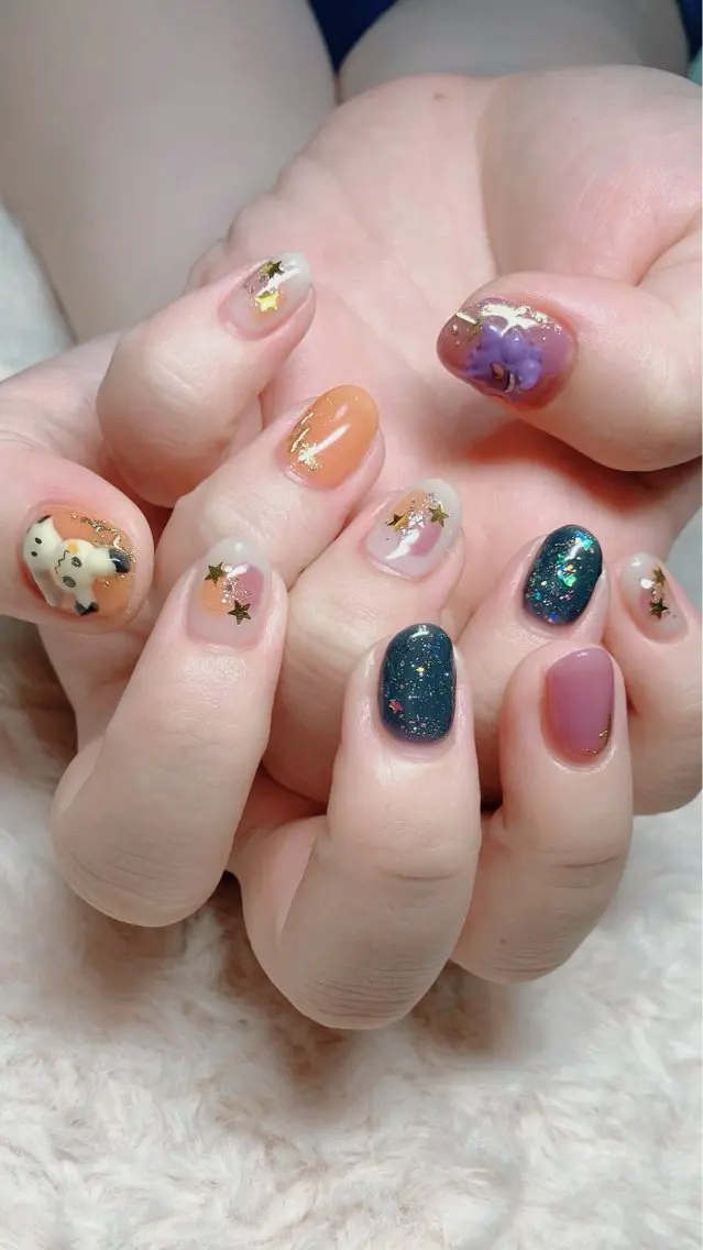 ネイル ハンドネイル ハンドケア shino🌟 痛ネイルのネイルデザイン