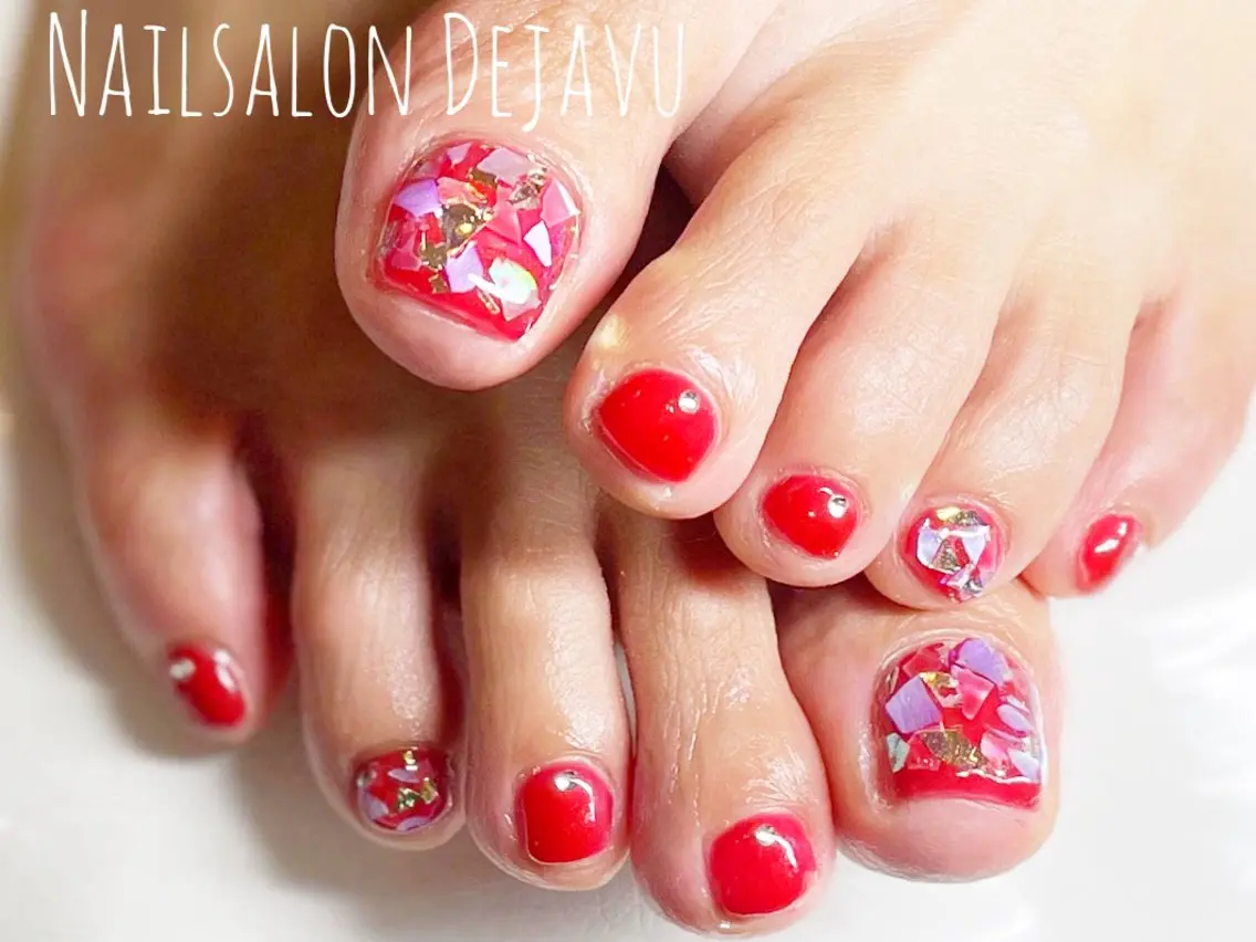 ネイル フットネイル 持ち込み Nail salon Dejavu 🌿のネイルデザイン