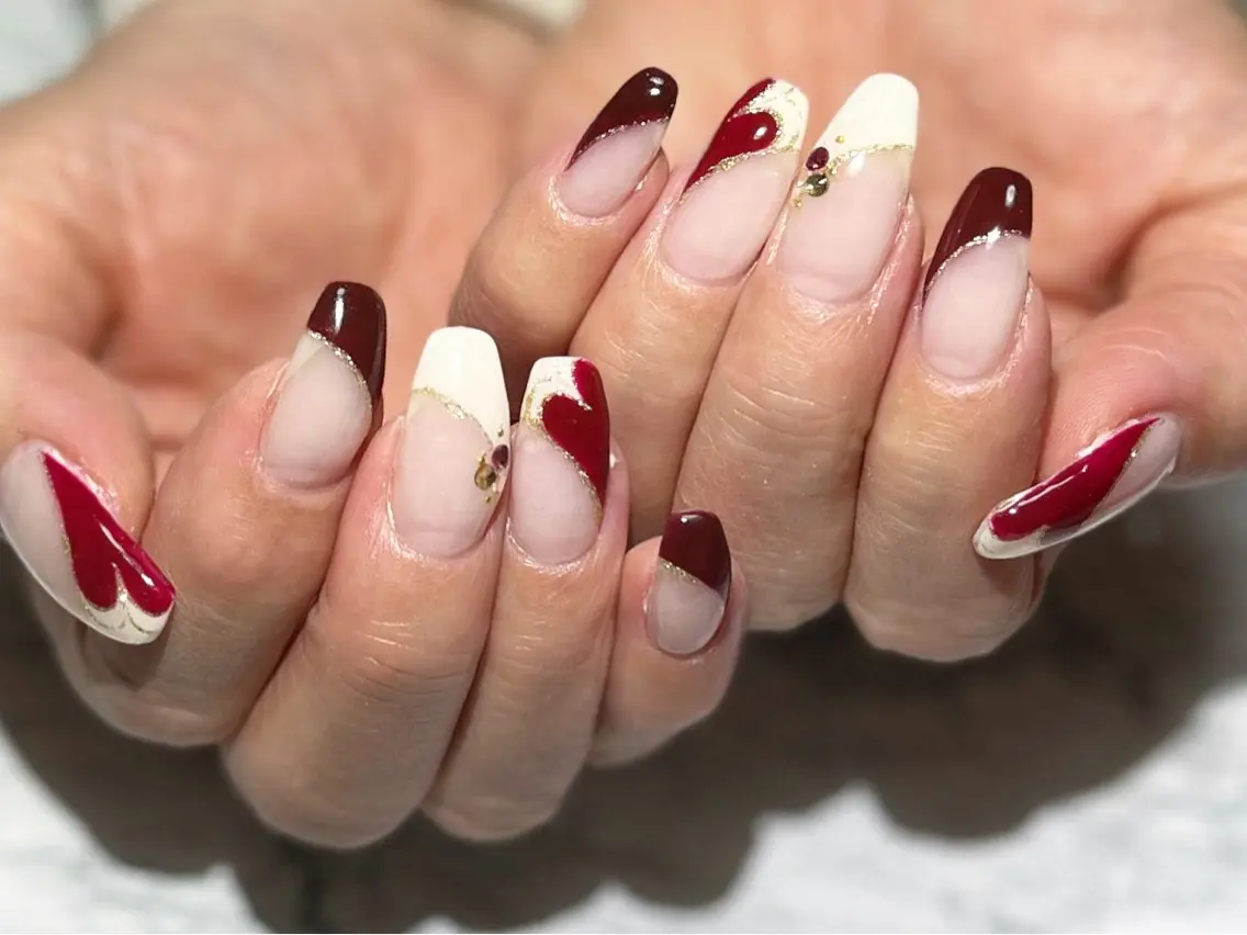 ネイル フットネイル ハート ニュアンスネイル シンプルネイル 春ネイル nail fufla ♡yamane♡のネイルデザイン
