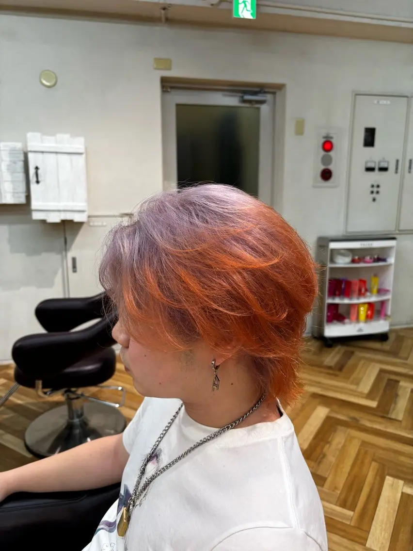 メンズ メンズブリーチ カット ヘアカラー トリートメント つだけん|短髪& フェザーパーマ特化のヘアスタイル
