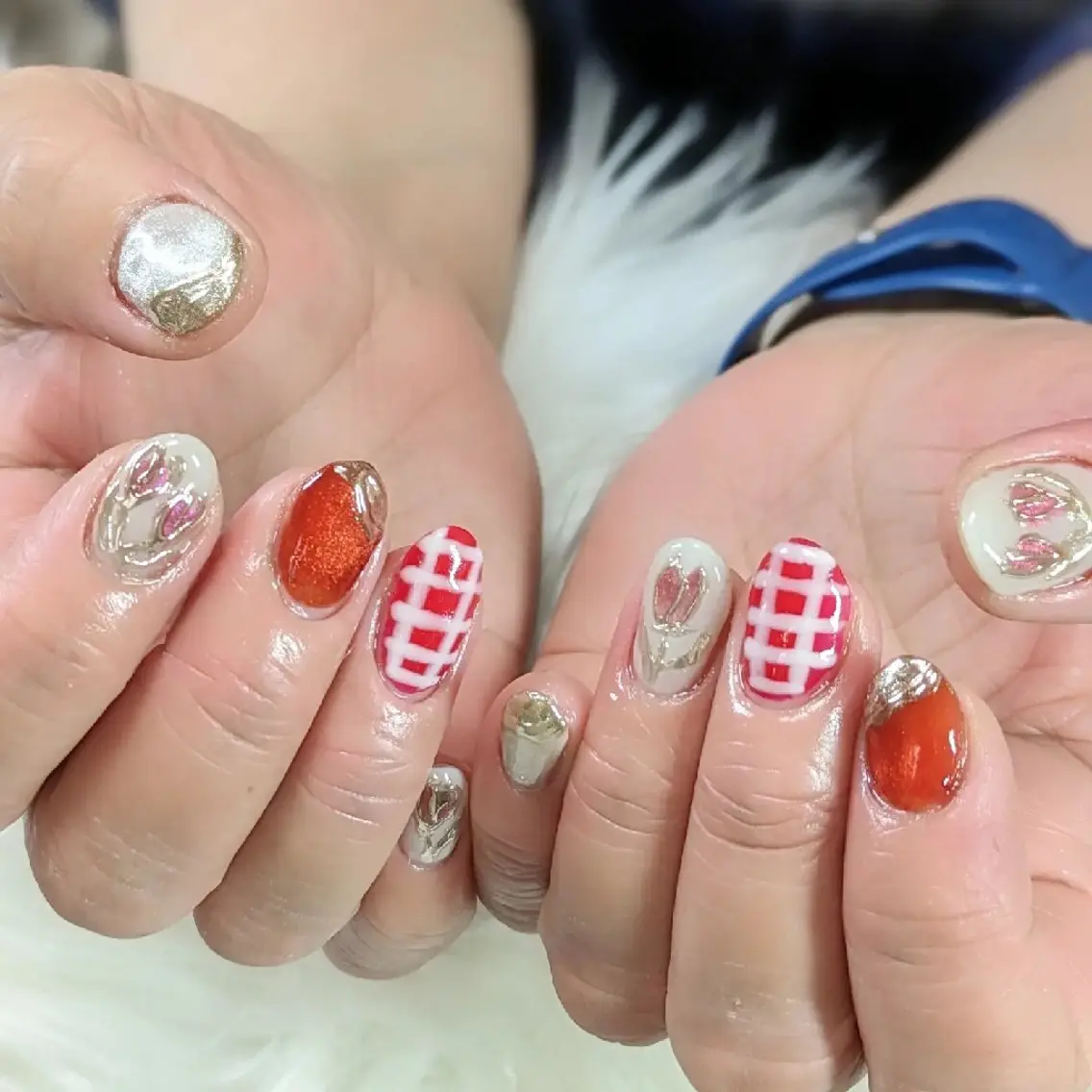 ネイル マグネットネイル 春ネイル m&pPrivate nailsalonのネイルデザイン