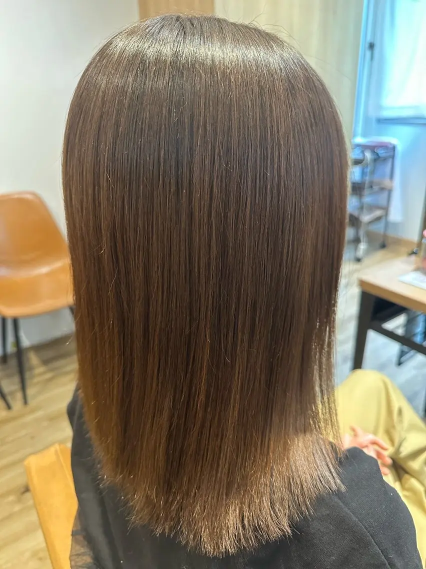 ミディアム パーマ カット 縮毛矯正 トリートメント ✨✂️Nori ✂️✨のヘアスタイル