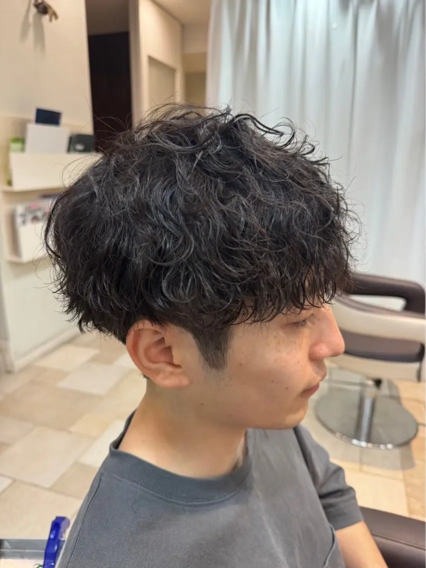 ‪【メンズ限定】💙カット＋ツイストスパイラルパーマor波巻きパーマ💙※土日祝日＋550円の写真