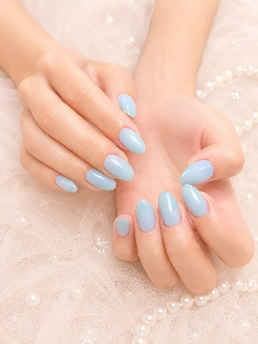ネイル 長さ出し ジェルネイル キラキラネイル 韓国ネイル ロングネイル ハンドネイル ハンドケア min nail salonのネイルデザイン