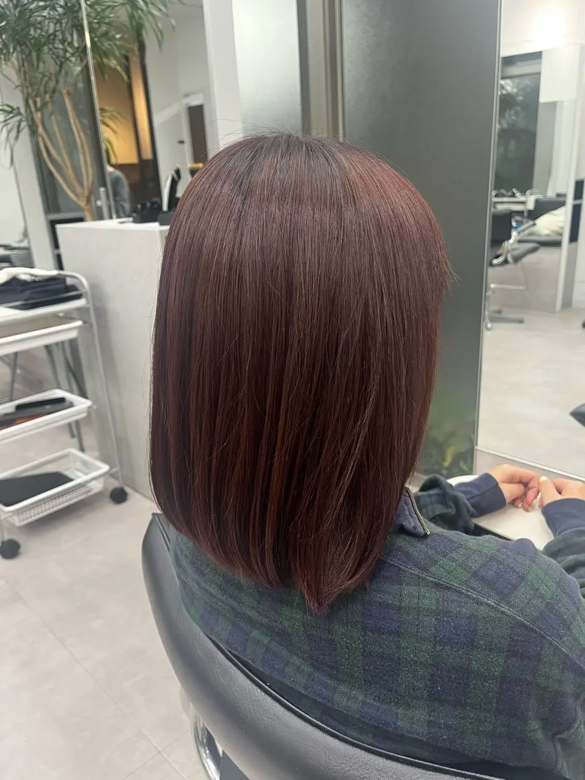 ミディアム カラー ヘアカラー 冨高 桃花のヘアスタイル