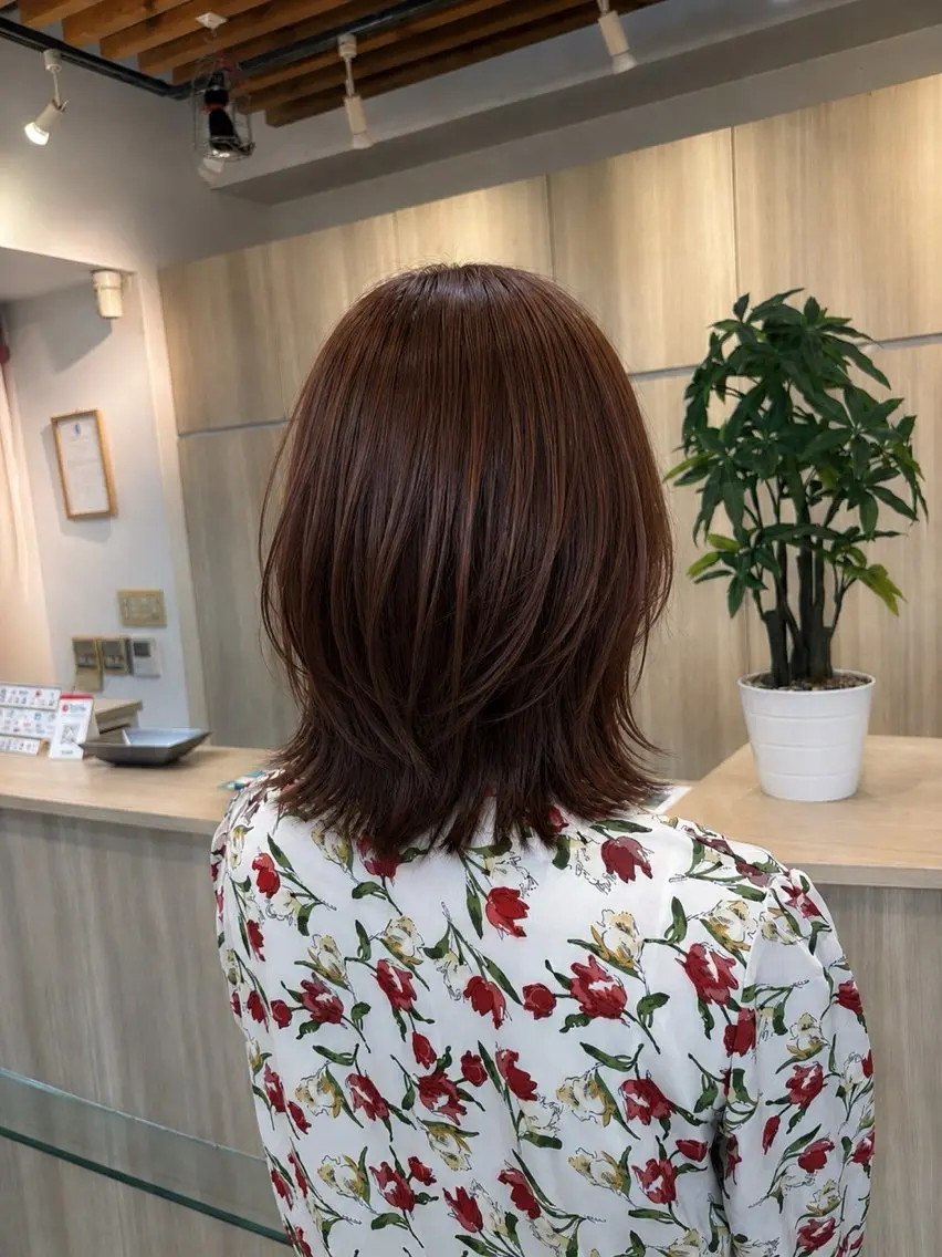 ミディアム カット ヘアカラー 山本 琴音のヘアスタイル