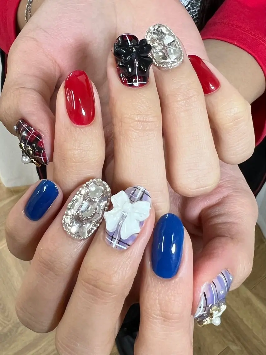 ネイル ジェルネイル リボン ハンドネイル Painty nailのネイルデザイン