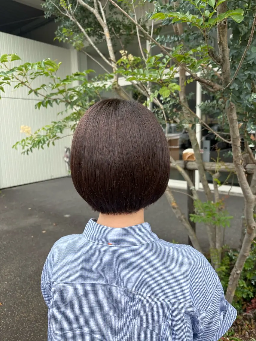 ショート カラー ボブ カット ヘアカラー トリートメント 高橋 乙葉のヘアスタイル