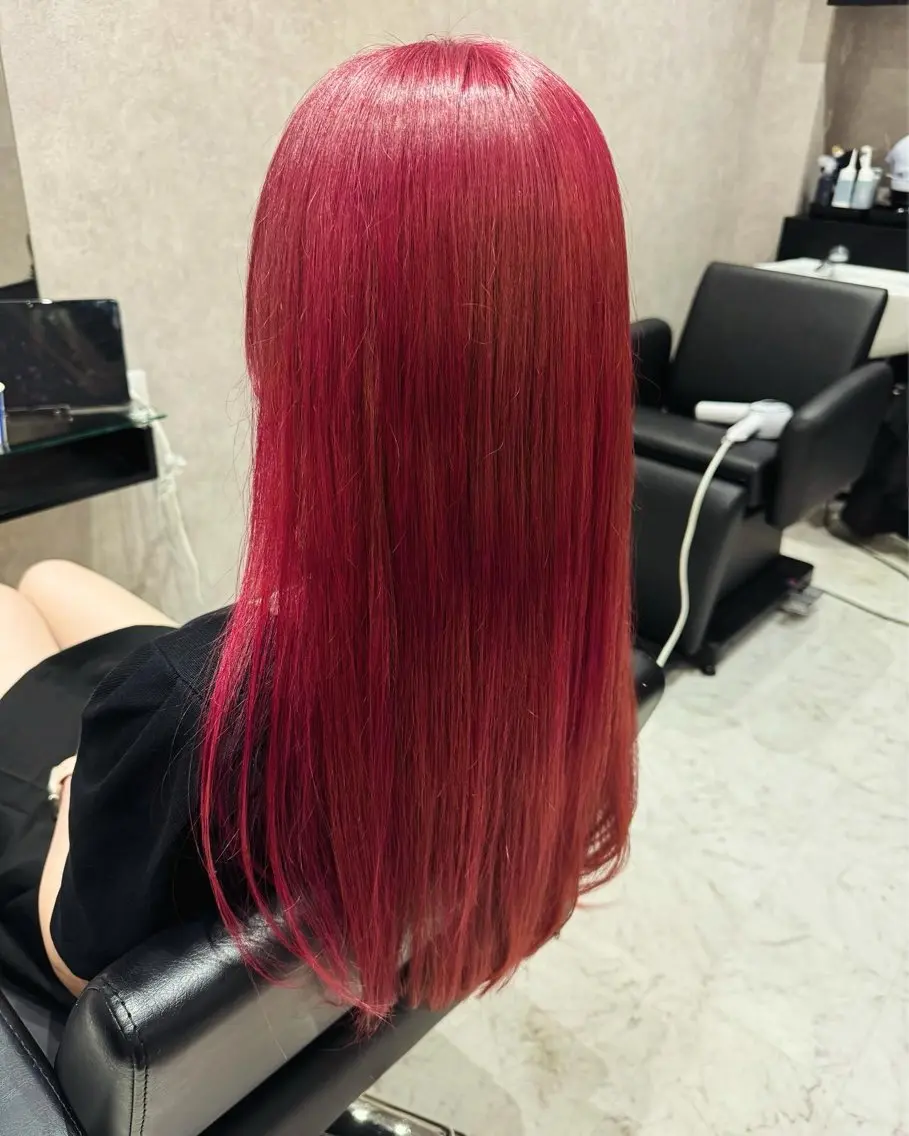 ロング カラー ブリーチ ピンクカラー ヘアカラー トリートメント 韓国ヘアー🦄ྀི オタク美容師🌈山本のヘアスタイル