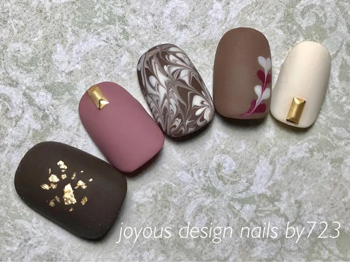 ネイル マットネイル ハンドネイル jdn natsumiのネイルデザイン
