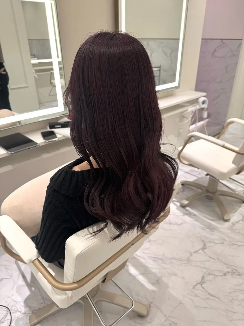 ロング カラー ヘアカラー ParveMix🍀 藤原愛未のヘアスタイル