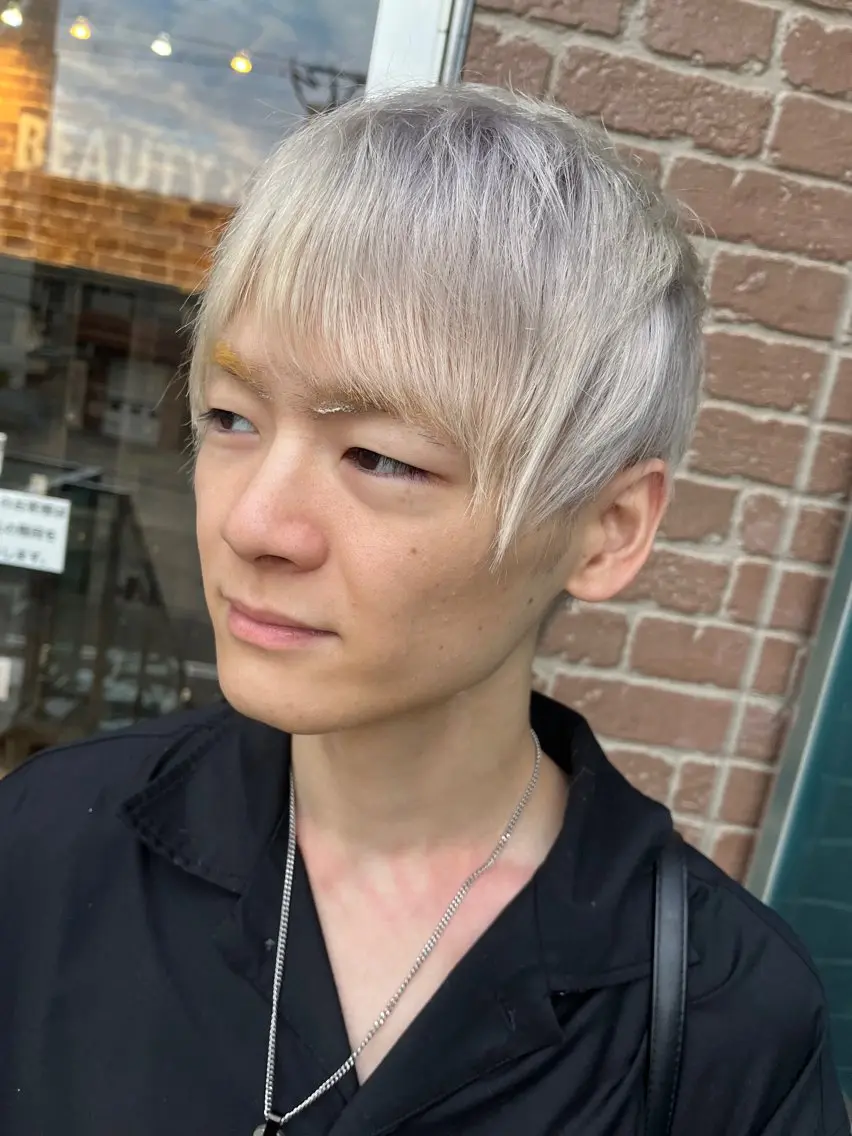 ショート カラー メンズ 久木原 ゆりのヘアスタイル