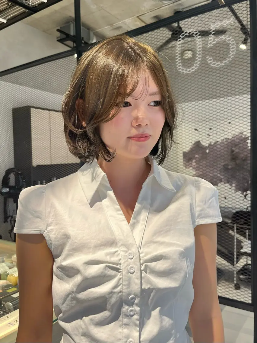 ミディアム カラー ベージュカラー ブリーチ 透明感カラー ダブルカラー ブリーチなしカラー ヘアカラー トリートメント AMI🎀韓国ヘア 透明感カラーのヘアスタイル