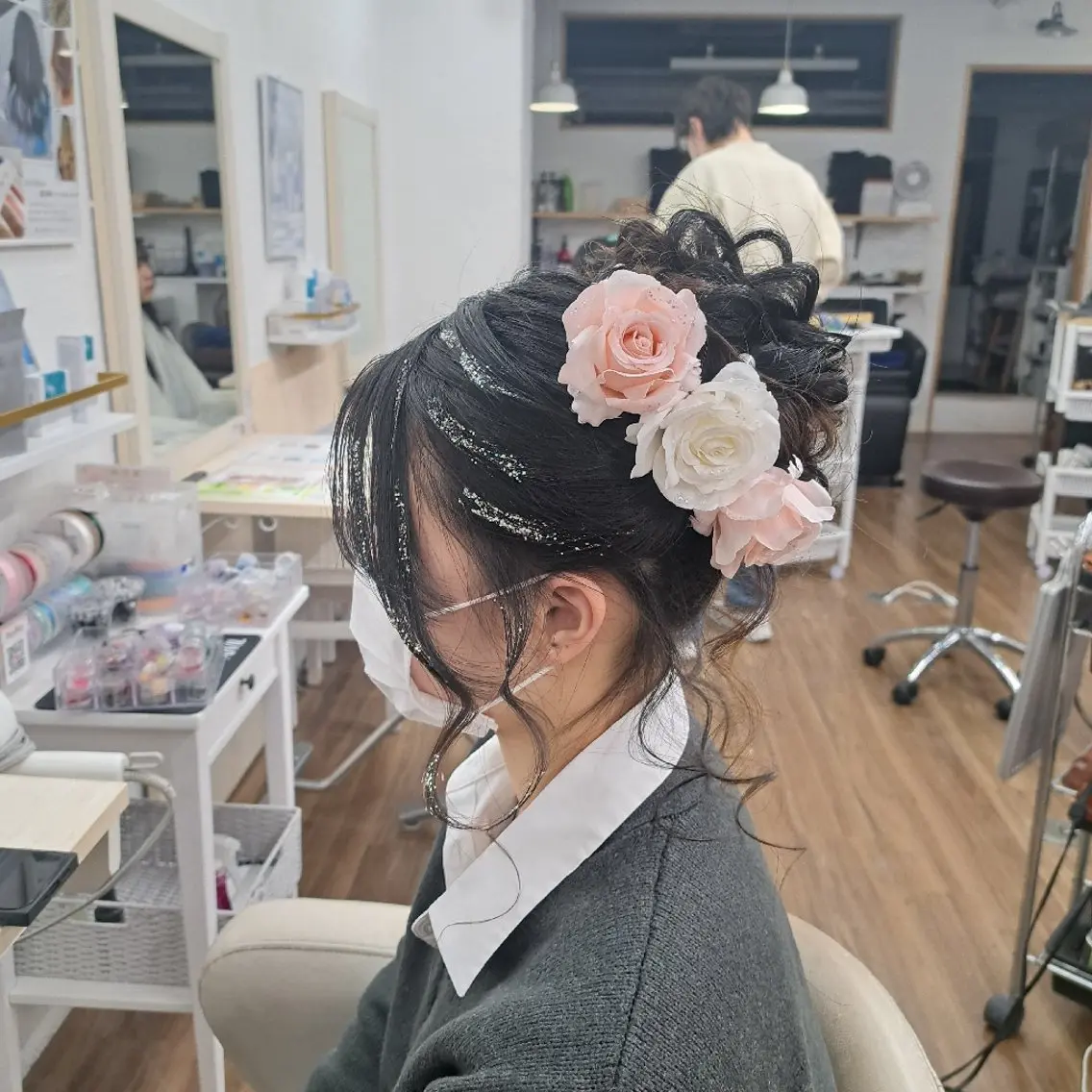 🦄ヘアセット🥀 カジュアルやイベント、ブライダルやナイトの方など幅広く承ってます!!の写真