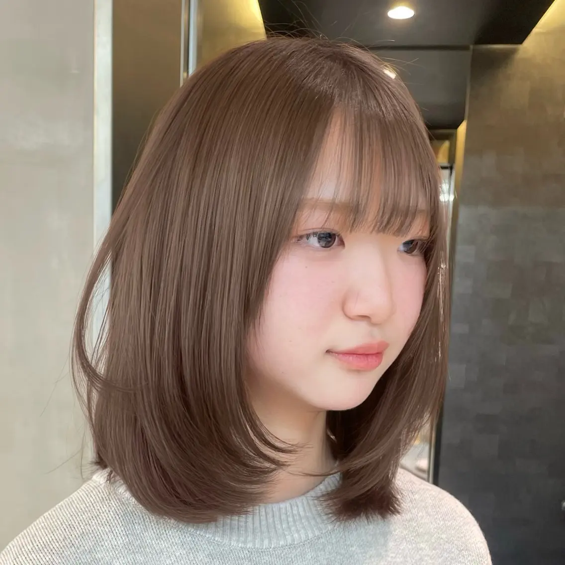 ミディアム 🎀nao🎀 博多レイヤーボブのヘアスタイル