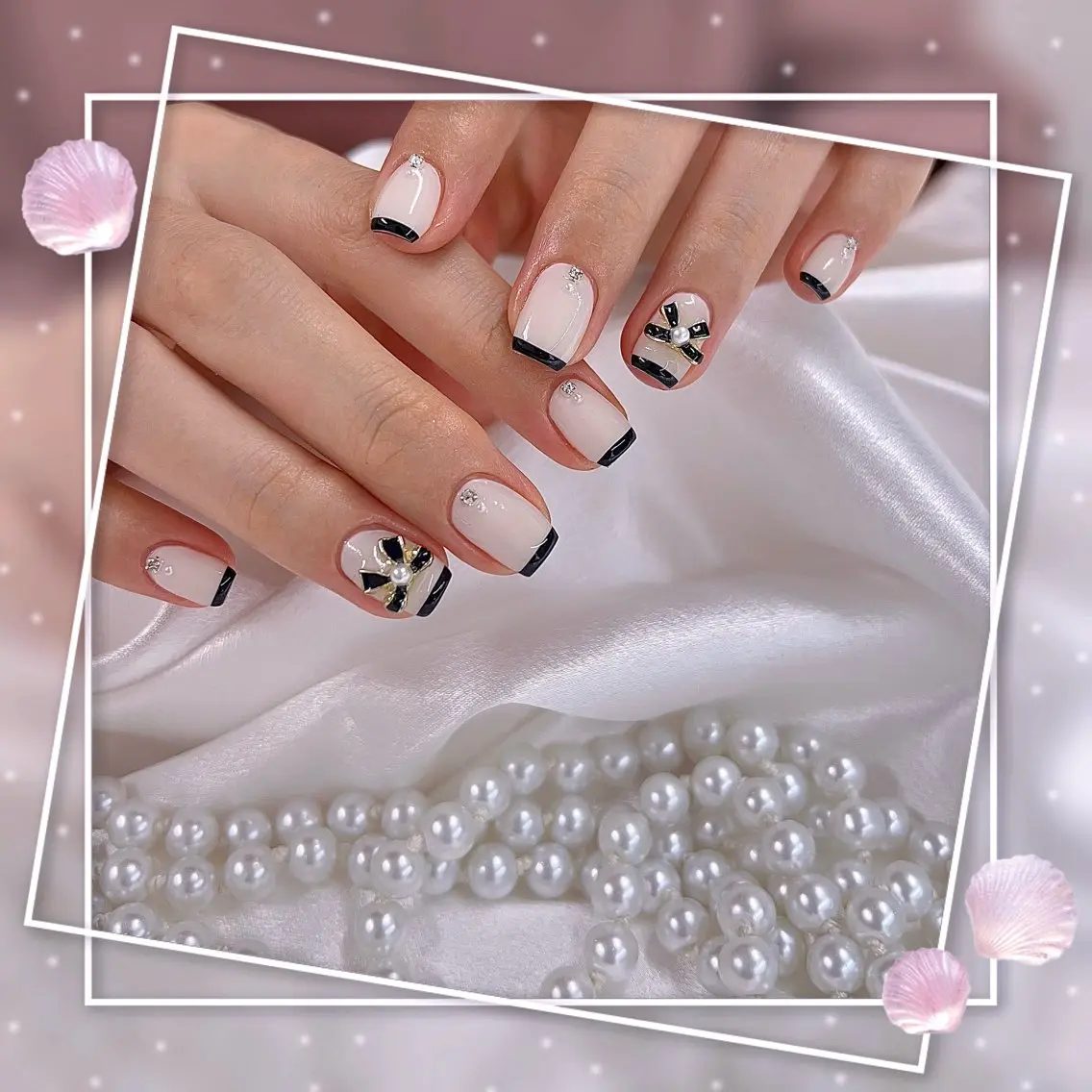 ネイル フレンチネイル グラデーション キラキラネイル 韓国ネイル マグネットネイル ハンドネイル Chill Nailsalonのネイルデザイン