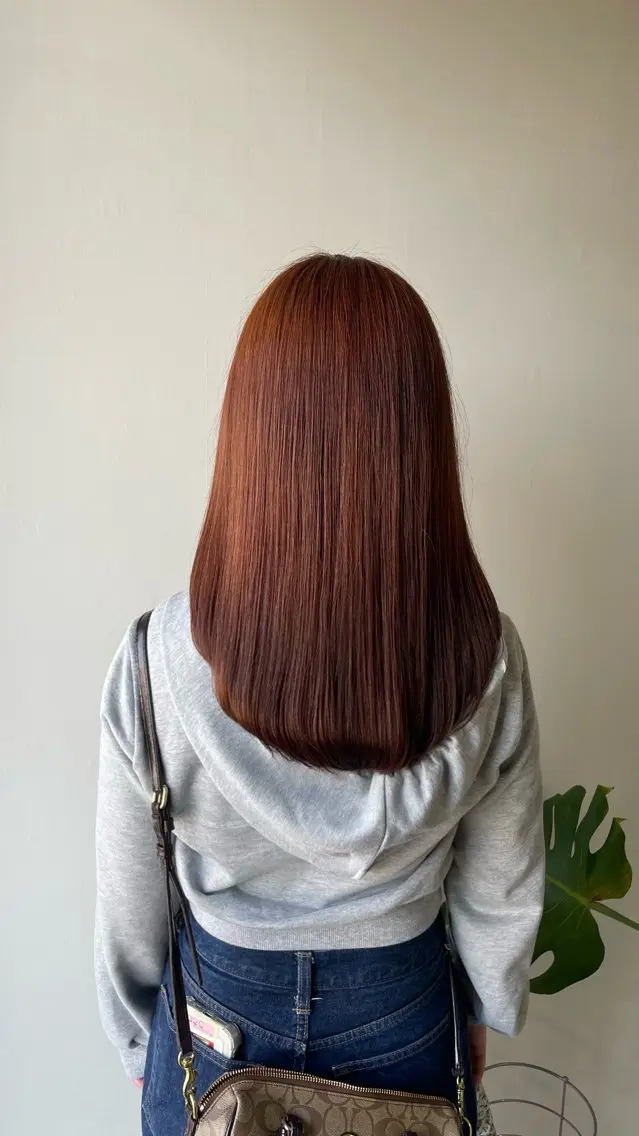 ロング カラー ブラウンカラー オレンジ オレンジブラウン Fill mikuのヘアスタイル