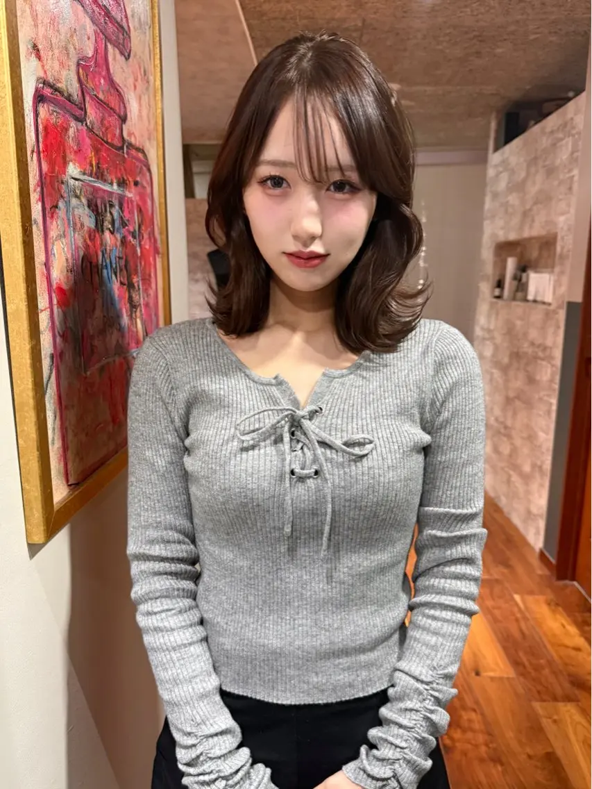 ミディアム カラー カット ヘアカラー トリートメント mai / linoah˚✧のヘアスタイル