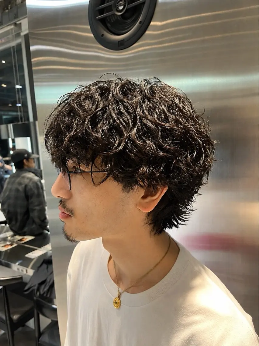 ミディアム パーマ メンズ 《fifth》 リュウト/メンズヘアのヘアスタイル