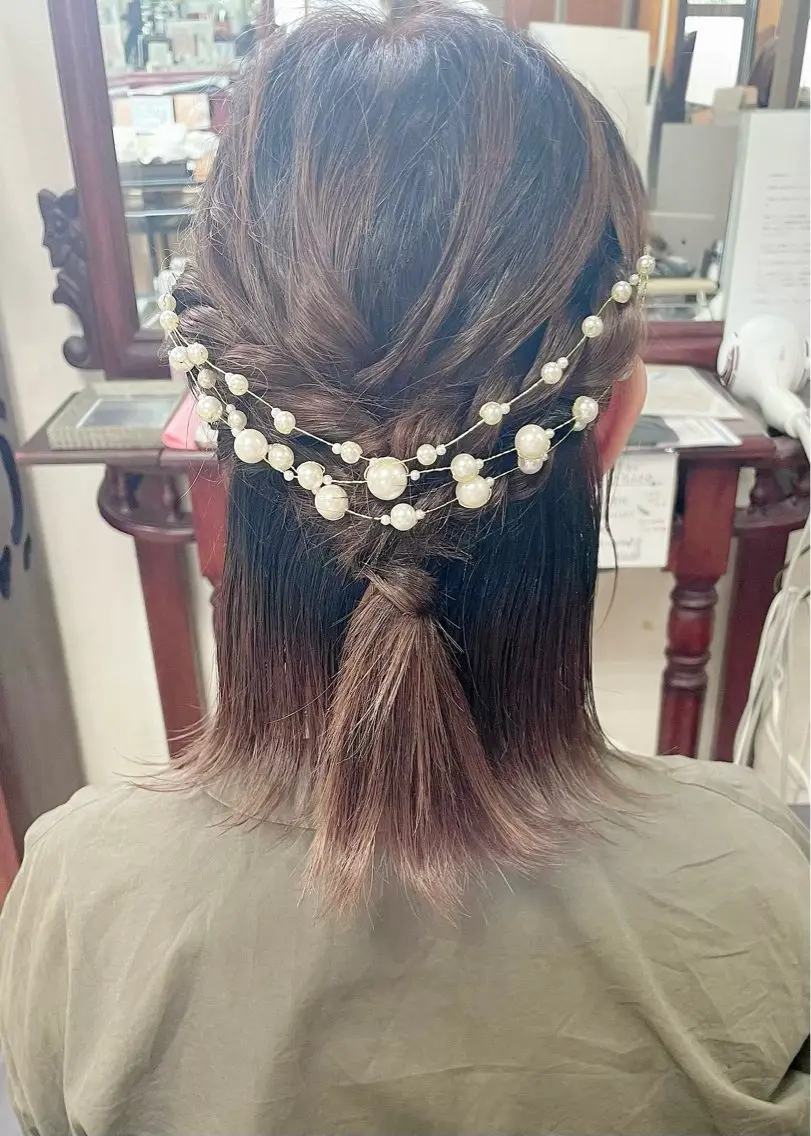 ショート ヘアセット 桑野 葵のヘアスタイル