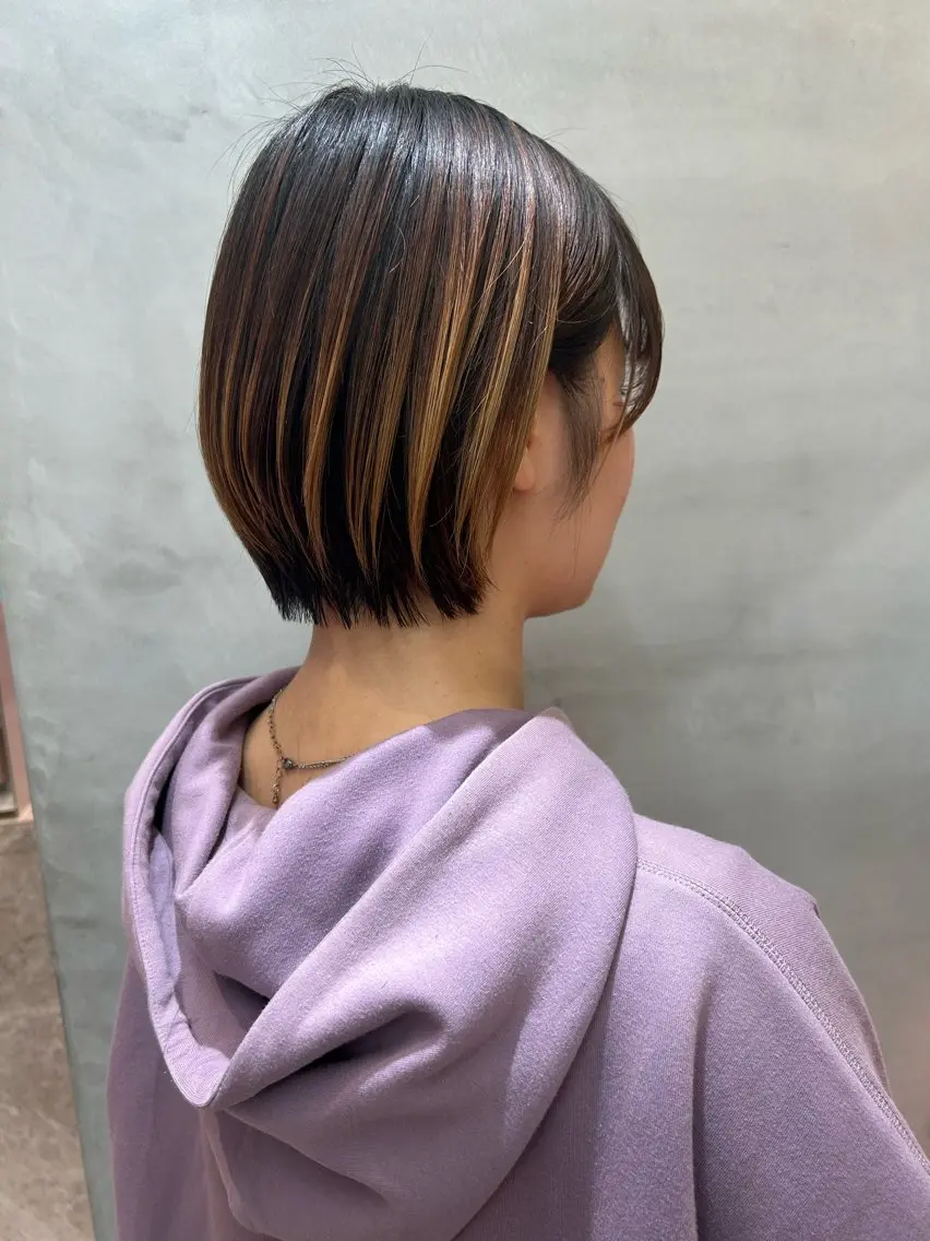 ショート レイヤー/艶髪 縮毛矯正🌱 赤石のヘアスタイル