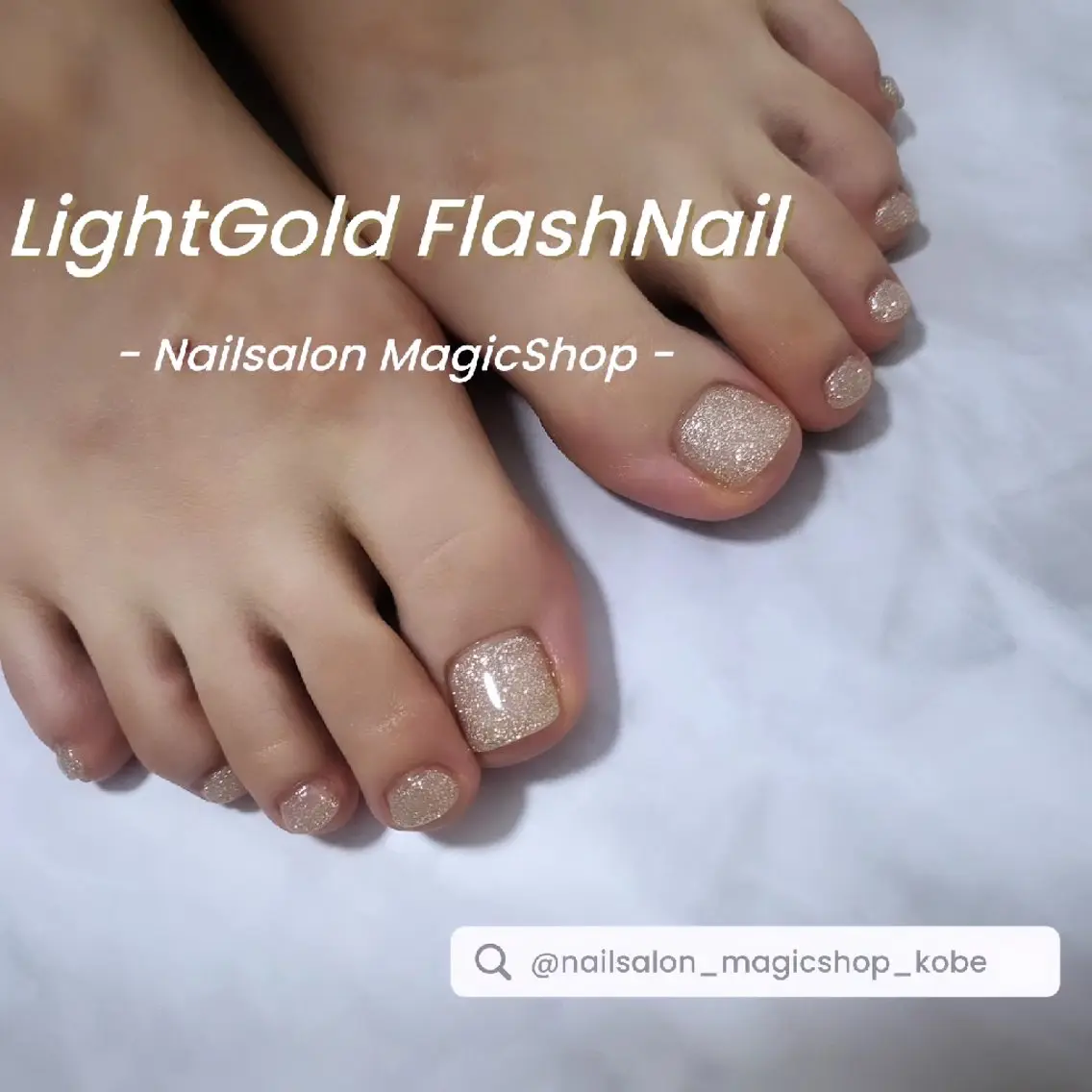 ネイル フラッシュネイル フットネイル ジェルネイル ラメ(グリッター) マグネットネイル Nailsalon MagicShopのネイルデザイン