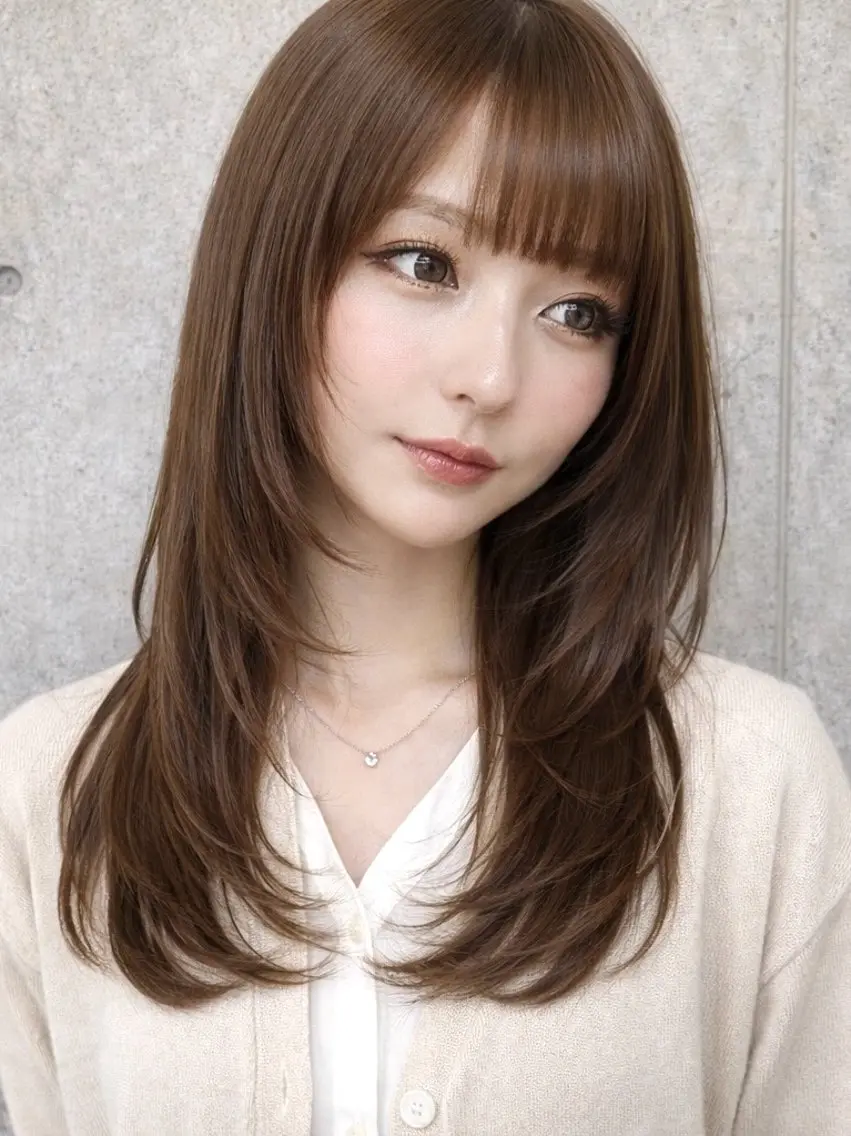 ロング カラー 髪質改善 レイヤーカット カット ヘアカラー トリートメント レイヤー/ウルフ ハイトーンhiroのヘアスタイル