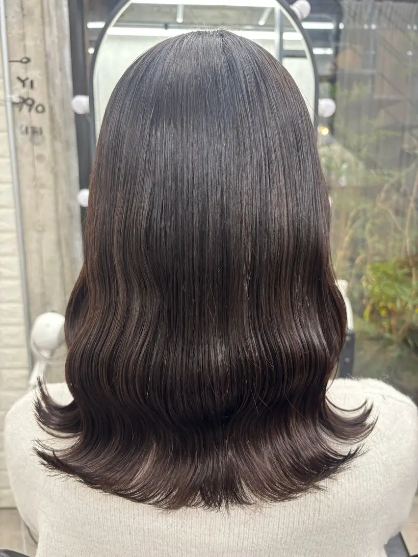 ロング 顔周りカット 伸ばしかけ 髪質改善 韓国風ヘア 縮毛矯正 カット ヘアカラー 縮毛矯正 トリートメント すぐ巻ける縮毛矯正 🍀勝倉　麗のヘアスタイル