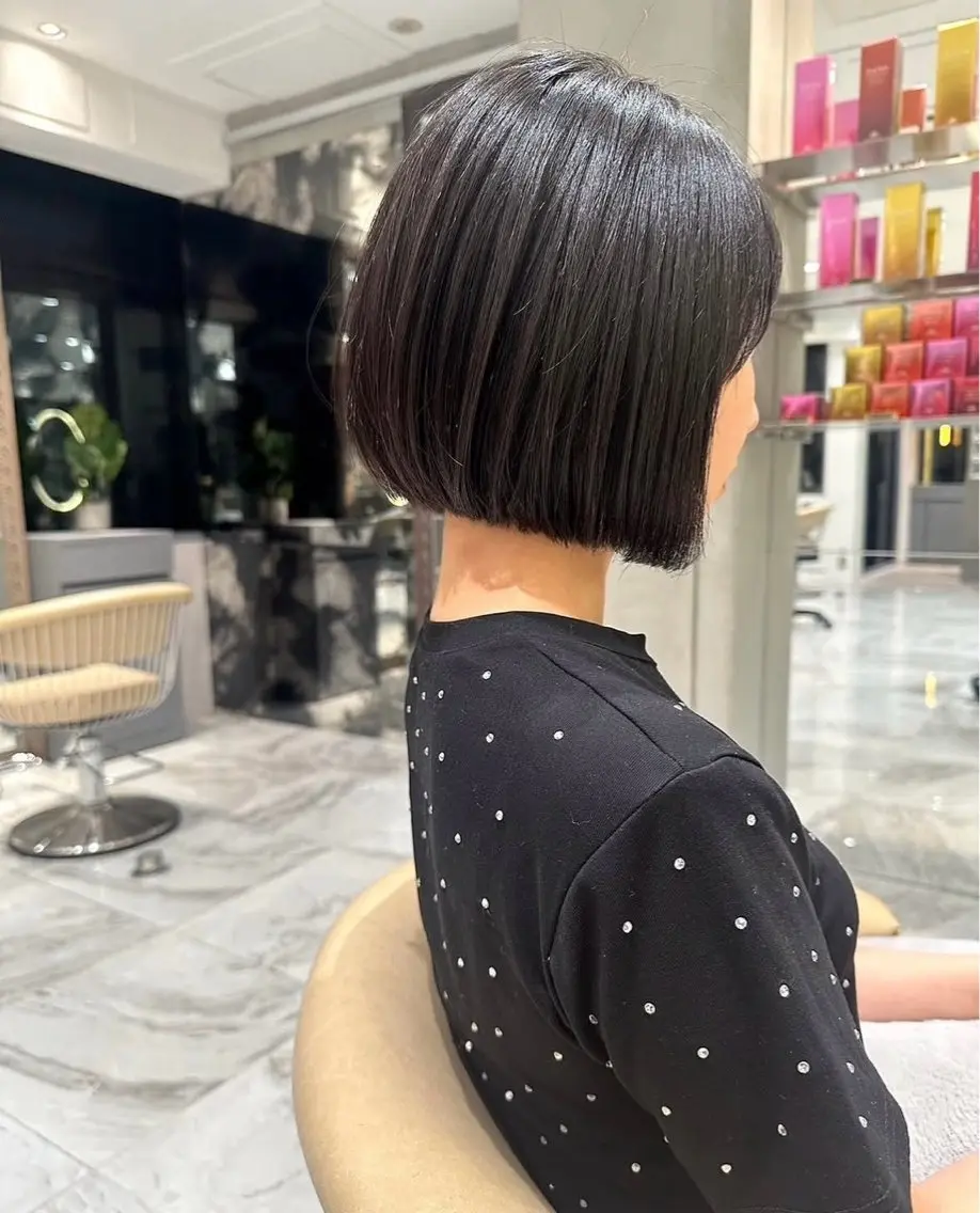 ショート ボブ 縮毛矯正 カット 縮毛矯正 【ボブ矯正指名 No.1】森栄範のヘアスタイル