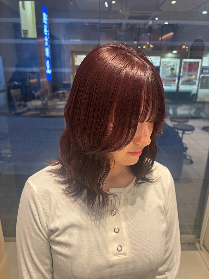 ミディアム カラー ブリーチ ダブルカラー ブリーチなしカラー mino🌼🌈 ボブ/透明感カラーのヘアスタイル