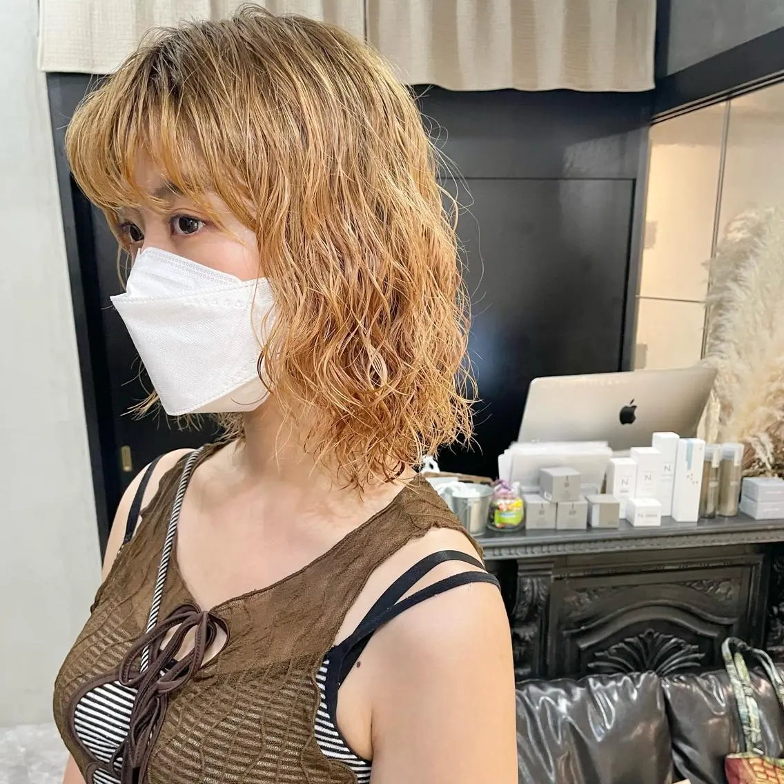 ミディアム パーマ カット パーマ ショート・ボブ ・ウルフ✂︎IMAIのヘアスタイル