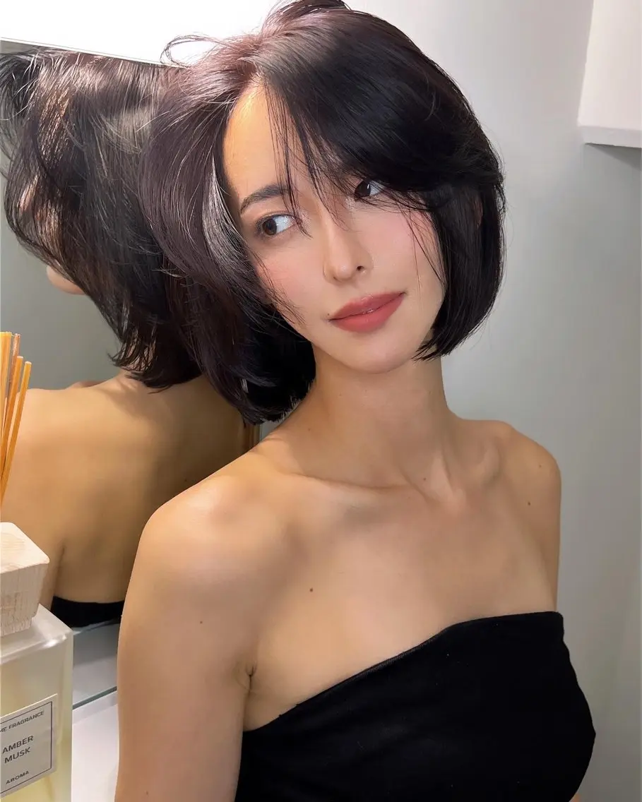 ミディアム 🇨🇳ワンホンヘア 下田鉄也のヘアスタイル