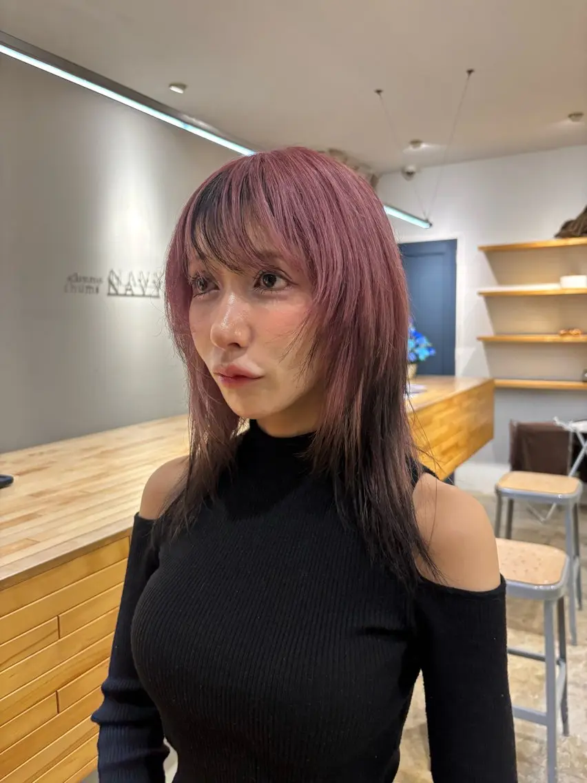 ミディアム カラー ヘアカラー NAVY/ Miharuのヘアスタイル