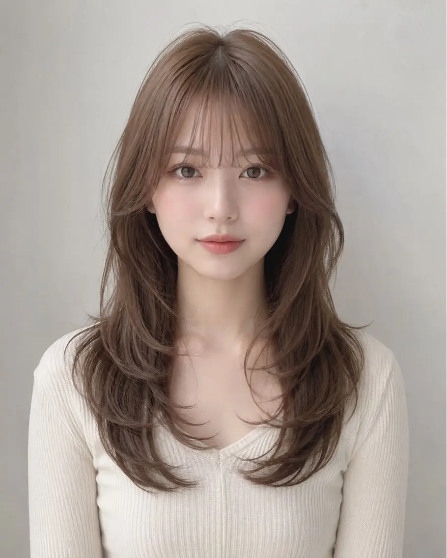ロング カラー カット ヘアカラー トリートメント ヘッドスパ 💎レイヤー/韓国 💎石戸谷のヘアスタイル