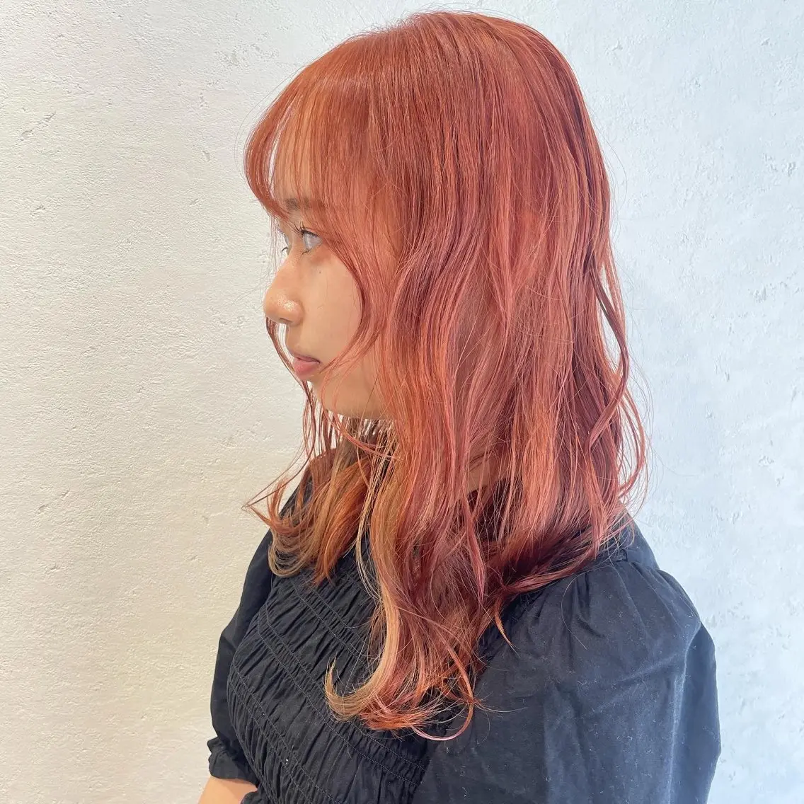 ミディアム 前田 菜奈子のヘアスタイル