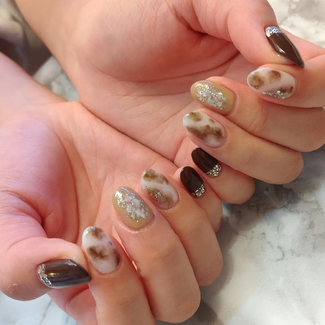 ネイル ニュアンスネイル ジェヌインネイル 河内のネイルデザイン