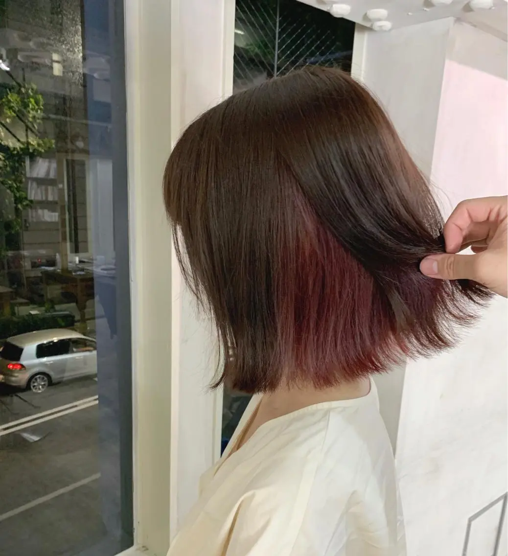 ミディアム カラー カシス ピンクカラー ヘアカラー トリートメント トリートメント /カラー/NAOKIのヘアスタイル