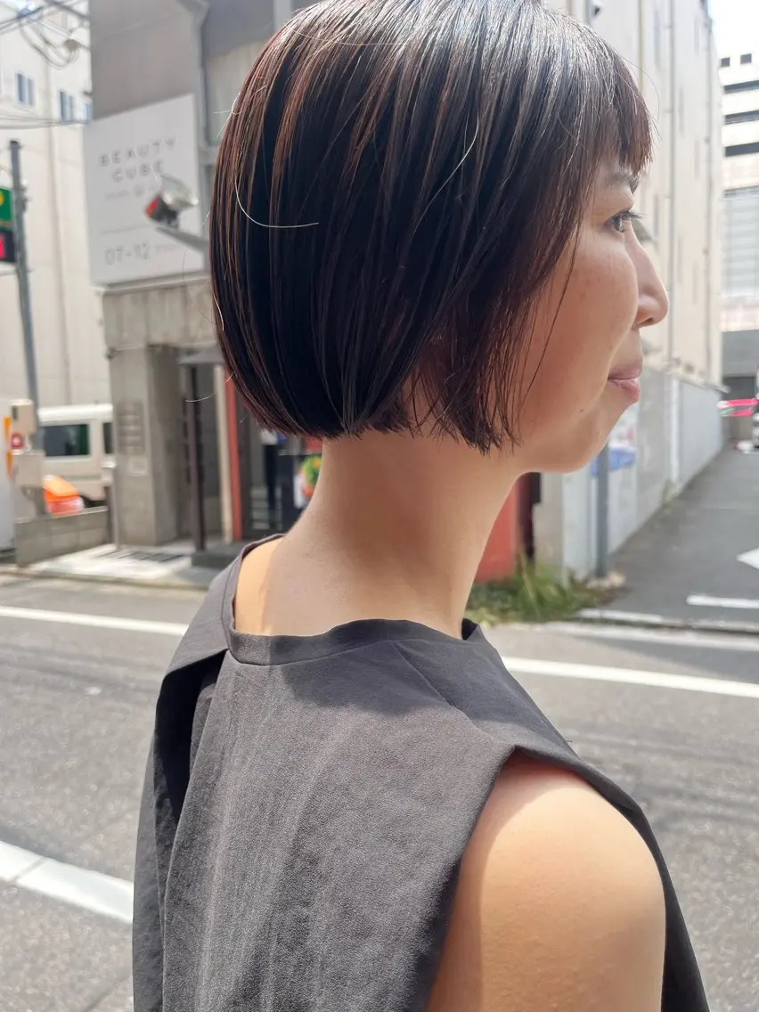 ショート くるみ🩰/ボブ レイヤー/暖色カラーのヘアスタイル